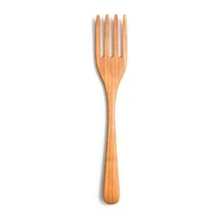 Handmade Wooden Pasta Fork - Made In The USA With Pennsylvania Black Cherry Wood - 12" Spaghetti Server Utensil And Pasta Server