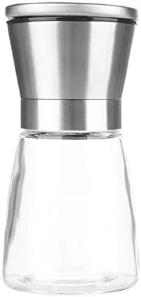 Stainless Steel Manual Grips Glass Salt Pepper Grinder Seasoning Bottle (7.5", Silver) 10 Stainless Steel Manual Grips Glass Salt Pepper Grinder Seasoning Bottle (7.5", Silver) - Image 10