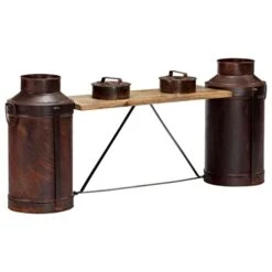 CHARMMA Milk Bottle Bench 59.1"x13"x25.2" Solid Mango Wood -Peugeot Shop 31CjZaUZikL 1