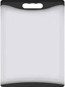 Extra Large Cutting Board, 17.33" Plastic Cutting Board For Kitchen Dishwasher Chopping Board With Juice Grooves Kitchen Cutting Board With Easy Grip Handle, Clear And Black,XL, Kikcoin -Peugeot Shop 31CphSHAexL. AC