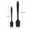 2 Pack Heat Resistant Silicone Basting Brush,Black Long Handle Pastry Brush For Grilling, Baking, BBQ And Cooking