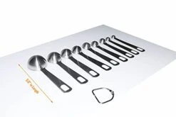 Measuring Spoons, Kitchen Measuring Spoons Set With D-Ring Holder, 304 Stainless Steel Measuring Spoons With Scale Marking For Measuring Dry And Liquid, Set Of 9 -Peugeot Shop 31DH3B1wGeS
