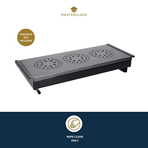 Professional Triple Table-Top Tea Light Food/Plate Warmer, Small (4-5 Inches), Black/Grey 3 Professional Triple Table-Top Tea Light Food/Plate Warmer, Small (4-5 Inches), Black/Grey - Image 3