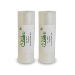 Two Gusseted Expandable 11" X 50' Vacuum Sealer Rolls, Heat Seal, Commercial Grade For Large Roasts, Casseroles, Game, Foodsaver Compatible