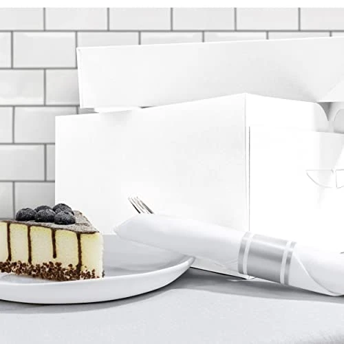 SpecialT | Cake Boxes With Window 25pk 12x12x6 Inch White Bakery Boxes, Disposable Cake Containers, Dessert Boxes 3 SpecialT | Cake Boxes With Window 25pk 12x12x6 Inch White Bakery Boxes, Disposable Cake Containers, Dessert Boxes - Image 3