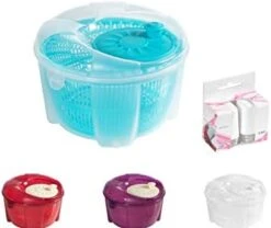 Mabel Home Salad Spinner, Salad Tosser And Mixer, 5,5 Quart, Vegetable Spinner -EXTRA Salt&Pepper Shaker Inc. (Red) -Peugeot Shop 31Dw0hKwZWL. AC