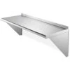 NSF 16 Gauge Stainless Steel 18" X 48" Kitchen Wall Mount Shelf Commercial Restaurant Bar W/ Backsplash