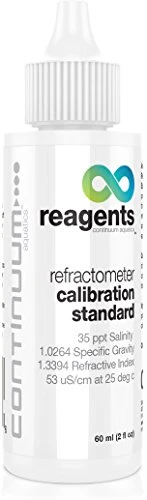 Continuum Reagents Refractometer Calibration Standard – Seawater Reference For Calibration Of Density Measuring Equipment, 60 Ml