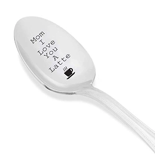 Boston Creative Company LLC Mom I Love You A Latte With Cup Sign Engraved On Spoon - Gifts For Mom - Mom Gifts - Birthday Gifts - Gifts For Women Gifts For Her Spoon Gift#SP_036 2 Boston Creative Company LLC Mom I Love You A Latte With Cup Sign Engraved On Spoon - Gifts For Mom - Mom Gifts - Birthday Gifts - Gifts For Women Gifts For Her Spoon Gift#SP_036 - Image 2