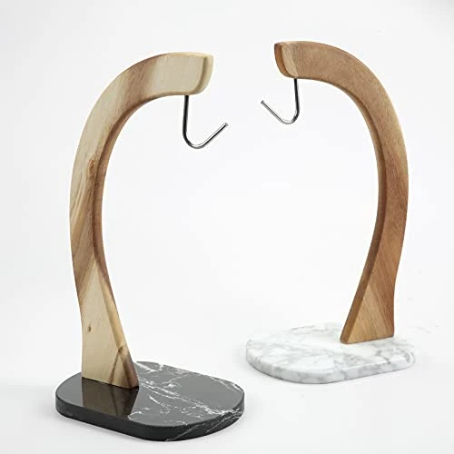Everous Banana Hanger Marble Base,Modern Banana Holder Tree Stand With Hook For Home Or Bar (Black) 2 Everous Banana Hanger Marble Base,Modern Banana Holder Tree Stand With Hook For Home Or Bar (Black) - Image 2