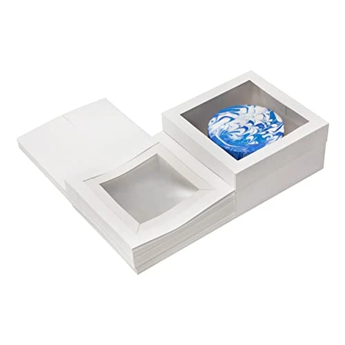 SpecialT | Cake Boxes With Window 25pk 12x12x6 Inch White Bakery Boxes, Disposable Cake Containers, Dessert Boxes 5 SpecialT | Cake Boxes With Window 25pk 12x12x6 Inch White Bakery Boxes, Disposable Cake Containers, Dessert Boxes - Image 5