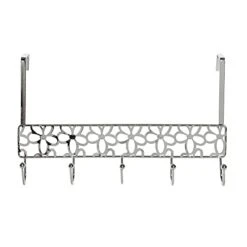 Silver Metal Door Rack (32 X 10 X 19 Cm)