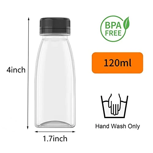 6 Pcs 4 Oz Plastic Juice Bottles Empty Clear Containers With Tamper Proof Lids For Juice, Milk And Other Beverage 1 6 Pcs 4 Oz Plastic Juice Bottles Empty Clear Containers With Tamper Proof Lids For Juice, Milk And Other Beverage