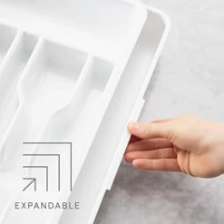 Expandable Utensil Tray DrawerFit Organizer, White. -Peugeot Shop 31EdNZ5iBxL