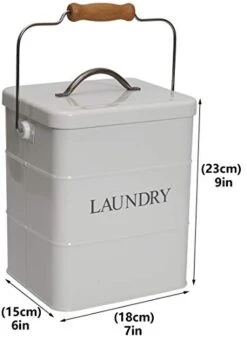 Laundry Detergent Container Powder Soap Containers With Lid And Scoop Included, Perfect Sturdy Canister Tins For Kitchen Countertop, Shelf, Great Gift - White -Peugeot Shop 31EwlE7uisL