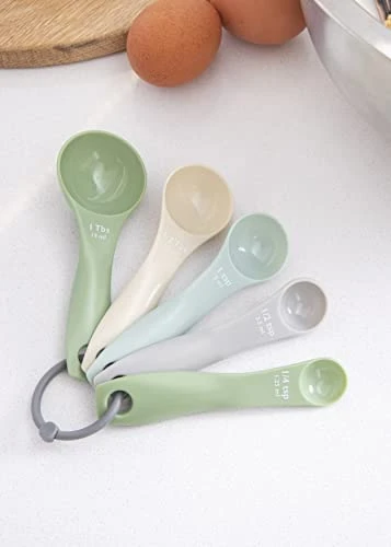 KitchenCraft Plastic Measuring Spoons - 'Classics' Colours (Set Of 5) 4 KitchenCraft Plastic Measuring Spoons - 'Classics' Colours (Set Of 5) - Image 4