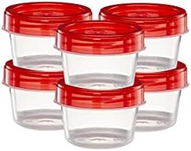 (4 Ounce 10 Pack) Twist Cap Containers Clear Bottom With Red Top Screw On Lids Twist Top Food Storage Freezer Reusable Containers 14 (4 Ounce 10 Pack) Twist Cap Containers Clear Bottom With Red Top Screw On Lids Twist Top Food Storage Freezer Reusable Containers - Image 14