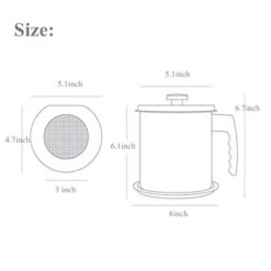 Cooking Oil Storage Grease Keeper, Grease Oil Strainer Container Pot With Filter For Deep Fryer 9 Cooking Oil Storage Grease Keeper, Grease Oil Strainer Container Pot With Filter For Deep Fryer -Peugeot Shop 31F55KzfjFL