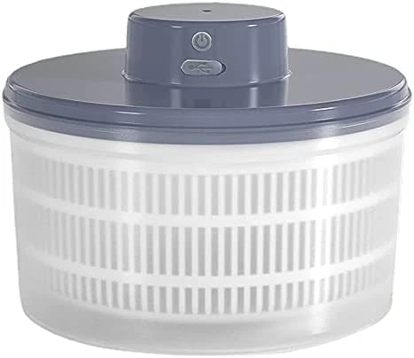 Salad Spinner Dryer Washer, Electric Salad Spinner Professional Kitchen Gadgets With Bowl And Colander, USB Electric Chargeble Lettuce Cleaner And Dryer (Color : Brass) 2 Salad Spinner Dryer Washer, Electric Salad Spinner Professional Kitchen Gadgets With Bowl And Colander, USB Electric Chargeble Lettuce Cleaner And Dryer (Color : Brass) - Image 2