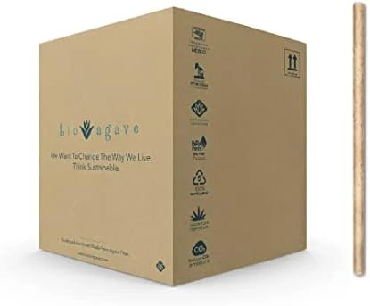 Io Agave - 150 Pack Biodegradable 8 1/4" Standard Straws Made From Agave Fibers | Drinking Straws 6 Io Agave - 150 Pack Biodegradable 8 1/4" Standard Straws Made From Agave Fibers | Drinking Straws - Image 6