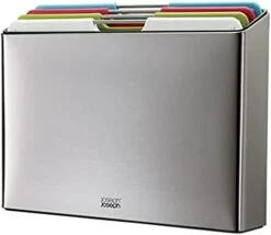 Joseph Joseph Folio Plastic Cutting Board Set With Storage Case Color-Coded Easy-Access Design Dishwasher Safe Non-Slip, Small, Graphite -Peugeot Shop 31GpzmsnwL. AC