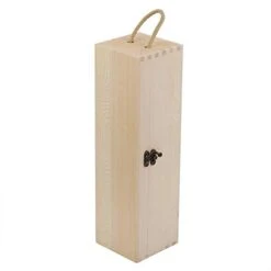 Yunnyp Single Bottle Red Box Wooden Packing Box Durable Carries Holder Suitable For Regular 750ML Red Bottle