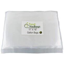 200 FoodVacBags 11" X 16" Vacuum Sealer Bags - Commercial Grade Gallon Bags For All Vacuum Sealers