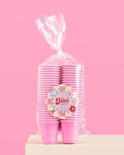 Xo, Fetti Party Decorations Pink Plastic Shot Glasses - 50 Matte Disposable 2 Oz Cups | Bachelorette Party, Birthday Party, Party Favors, Baby Shower Supplies -Peugeot Shop 31GwDTwE6ML