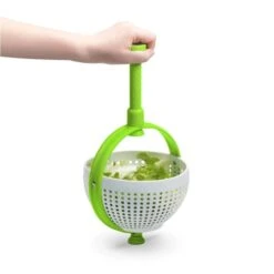 Salad Spinner, Collapsible Fruit Salad Washing Filter, Kitchen Veggie Rotating Drain Basket, Easy-To-Use Compact Vegetable Washer