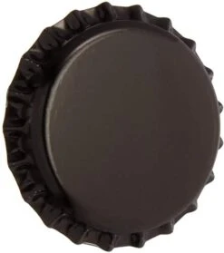 Beer Bottle Crown Caps - Black - Oxygen Barrier - 150 Count