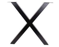 28" Dining Table Legs, X-Shaped Steel Table Legs, Office Table Legs,Computer Desk Legs,Industrial Kitchen Table Legs,Set Of 2,Black