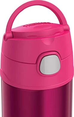 Thermos Hermos Pink Funtainer 12 Ounce Bottle & Replacement Straws For 12 Ounce Funtainer Bottle, Clear -Peugeot Shop 31HhrlslLqL