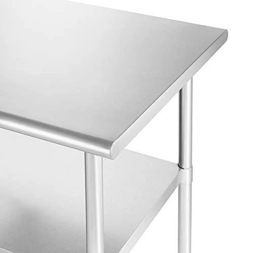 Stainless Steel Work Table 48 X 24 Inches, NSF Commercial Kitchen Prep Table With Under Shelf For Restaurant And Home 2 Stainless Steel Work Table 48 X 24 Inches, NSF Commercial Kitchen Prep Table With Under Shelf For Restaurant And Home - Image 2