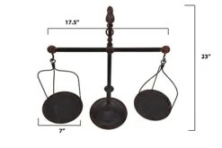 Decorative Distressed Vintage Metal Scale With Bird Finial, Bronze -Peugeot Shop 31Hqy5pbfdL