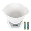 Salter Alter Digital Electronic Kitchen Scales - 2 Litre Dual Pour Mixing Bowl, Perfect For Cooking, Baking, Food/Liquid Weighing, Easy Read Display, Metric/Imperial, 15 Year - White With White Bowl