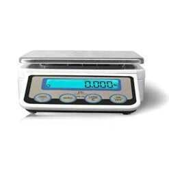 -10 Digital Kitchen Portion Scale - 11lb Electric Kitchen Scale With 0.002lb Readability - Removable Platter & LCD Display - Lb, Oz, G Unit Conversion (AC & Battery Powered)