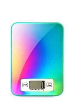 ® KYA77 Food Scale, Titanium Coated Rainbow Digital Kitchen Scale Measures In Grams And Ounces