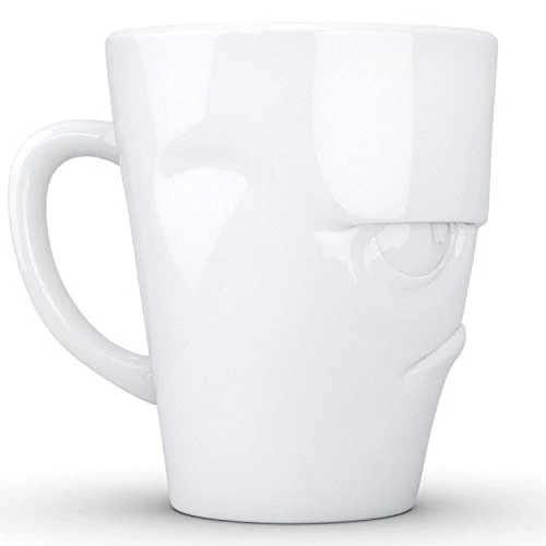 ASSEN Porcelain Mug With Handle, Grumpy Face Edition, 11 Oz. White (Single Coffee Mug) Coffee Cup 4 ASSEN Porcelain Mug With Handle, Grumpy Face Edition, 11 Oz. White (Single Coffee Mug) Coffee Cup - Image 4