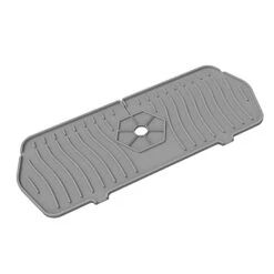 GENERIC Silicone Faucet Handle Drip Catcher Mat,Sink Draining Pad Behind Faucet, Drying Pads,Mat For Kitchen Sink, Faucet Water Drip Catcher Mat,Drying Mat Washers, (Grey) (kuansihuishe) -Peugeot Shop 31IxxW8XiPL