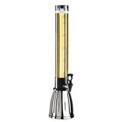 GGI Beer Tower 3L/100oz - Beverage Dispenser With Spigot & Ice Tube, Margarita Tower, Mimosa Tower, Perfect Drink Dispensers For Parties, Drink Tower, Holds 6 Pints Of Beer – Stainless