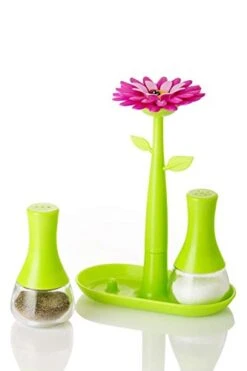 Flower Power Of Salt And Pepper Mills Green Plastic 10 X 4 X 12 Cm -Peugeot Shop 31J3fnaaD7L