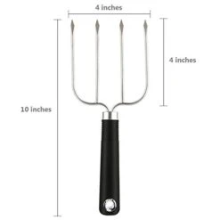 Urkey And Poultry Lifter Fork, Set Of 2 Stainless Steel Cooking Roasting Carving Meat Forks Tools Heat-resistant For BBQ Barbecue Grilling Smoking Transport Turning -Peugeot Shop 31JIDxctvkL