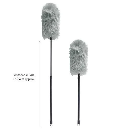 Synthetic Static Duster With Extendable Pole, Grey/Turquoise, 2 Synthetic Static Duster With Extendable Pole, Grey/Turquoise, - Image 2