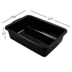 4-Pack 32 L Plastic Commercial Bus Tubs, Utility Bus Box, Black 11 4-Pack 32 L Plastic Commercial Bus Tubs, Utility Bus Box, Black -Peugeot Shop 31JSgxqUQ2L