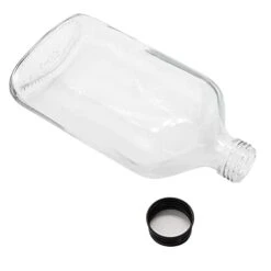 15 Pack Glass Flask Liquor Bottle With Black Caps, 12OZ Drink Bottles For Beer Milk Beverage Perfume Oil Sauce Whiskey Soda Liquid -Peugeot Shop 31JcBhYR8PL