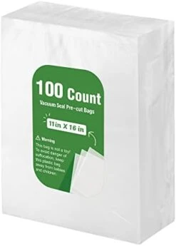 Syntus Vacuum Sealer Bags, 100 Gallon 11" X 16" Commercial Grade PreCut Bag, Food Vac Bags For Storage, Meal Prep Or Sous Vide 16 Syntus Vacuum Sealer Bags, 100 Gallon 11" X 16" Commercial Grade PreCut Bag, Food Vac Bags For Storage, Meal Prep Or Sous Vide -Peugeot Shop 31JnDOnsb8L. AC