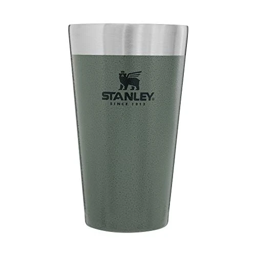 Stanley Adventure Inulsated Stacking Beer Pint Glass, 16oz Stainless Steel Double Wall Rugged Metal Drinking Tumbler (Hammertone Green) 1 Stanley Adventure Inulsated Stacking Beer Pint Glass, 16oz Stainless Steel Double Wall Rugged Metal Drinking Tumbler (Hammertone Green)