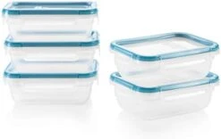 Total Solution 10-Pc Plastic Food Storage Containers Set With Lids, 3-Cup Rectangle Meal Prep Container, Non-Toxic, BPA-Free Lids With 4 Locking Tabs, Microwave, Dishwasher, And Freezer Safe -Peugeot Shop 31JrjRrpnBL. AC