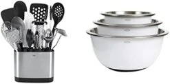 OXO Good Grips 15-Piece Everyday Kitchen Utensil Set & Good Grips 3-Piece Angled Measuring Cup Set -Peugeot Shop 31KE8Wb 1L. AC