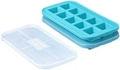 2 Tablespoon / 1 Oz. Freezing Tray With Lid, Aqua Color, Pack Of Two. Freeze Food, Ice Cubes, Baby Food -Peugeot Shop 31KZq1tFhrL. AC